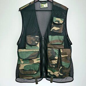 Regal Wear Camo XL Outdoors Urban Sportswear Zip-up Multi Pocket Vest